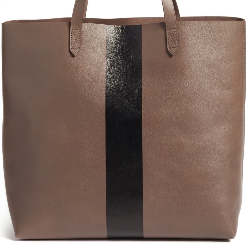 MADEWELL Paint Stripe Transport Leather Tote